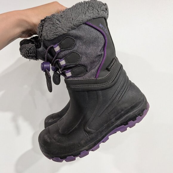 Xmtn Winter Boots Black Grey Purple  Size 11 - Picture 5 of 8